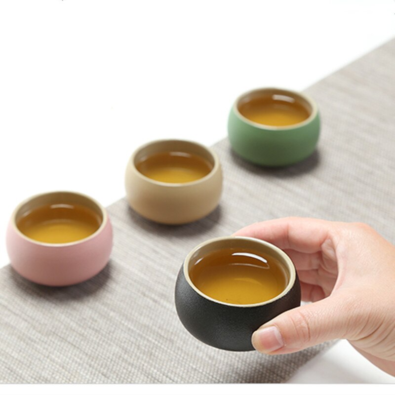 Zen thé maître tasse poterie noire tasse à thé colorée style japonais tasse Arhat personnel unique pinming tasse