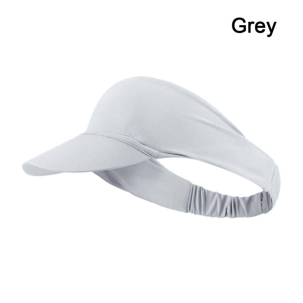 Adjustable Quick Dry Golf Tennis Hat Sun Visor Sports Hat Women Men Lightweight Tie Dye Visor Portable Outdoor Sunscreen Hat: grey