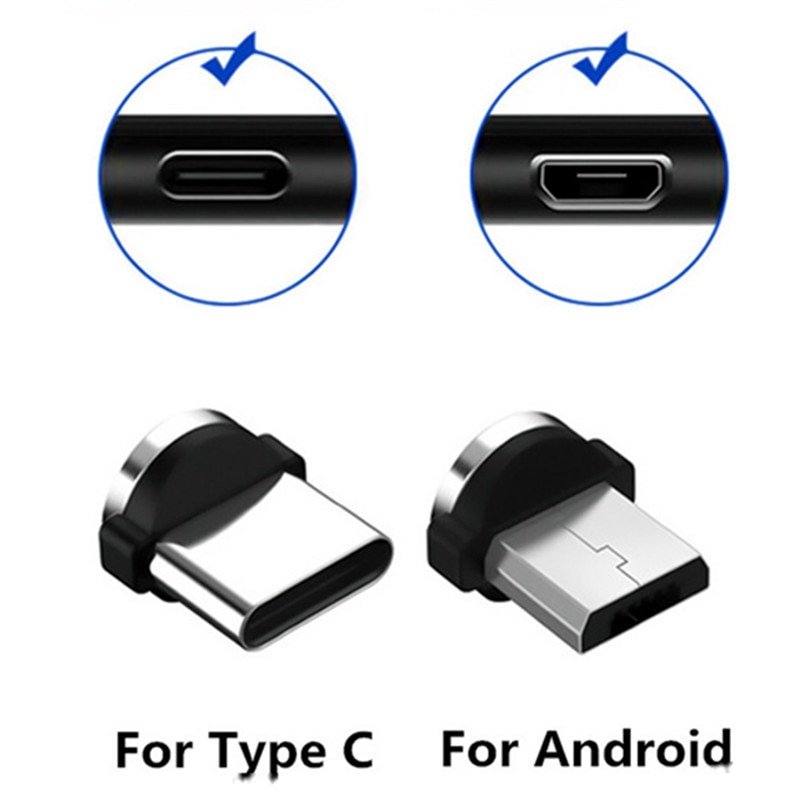 Magnetico spina del Cavo USB Cavo adattatore per il Tipo C Tappi per Le Orecchie Martinetti androide Veloce di Carico del Caricatore USB Spina del Cavo
