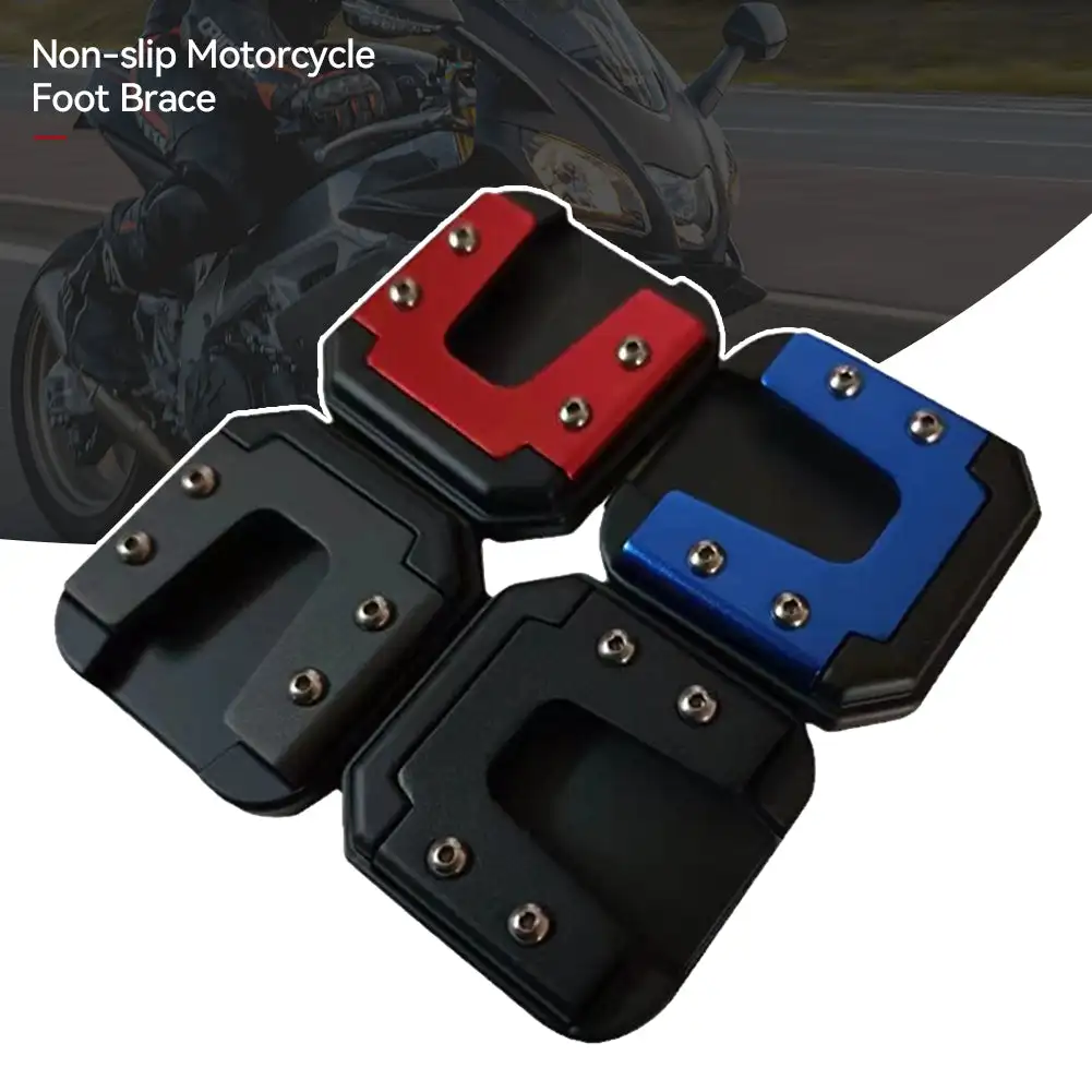 Cavalletto di estensione universale per moto Cavalletto in lega di alluminio per scooter Estensore per bici Piastra di supporto laterale Base allargata antiscivolo