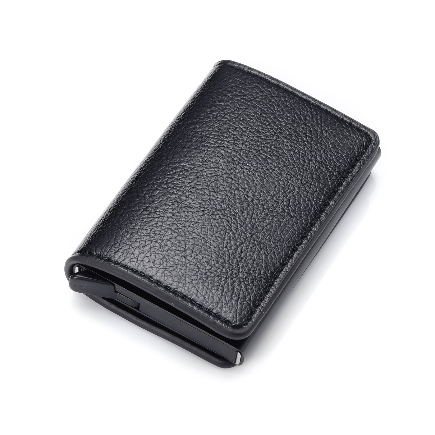 ZOVYVOL Portemonnee Bankkaart Portefeuilles Mannen Credit Card Houders Business ID Card Case Mode Automatische RFID Kaarthouder Aluminium: YM0601 Black