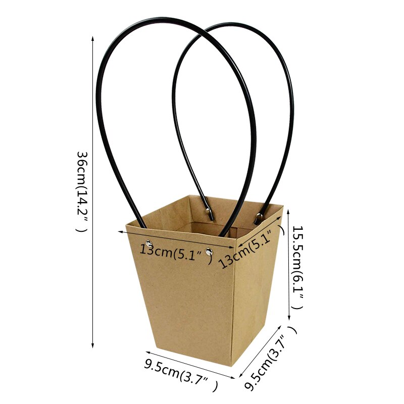 Tragbare Blume Box Wasserdichte Papier Handtasche Verpackung Tasche Hochzeit Rose Party Box Verpackung Für Süßigkeiten Kuchen Geburtstag: B07