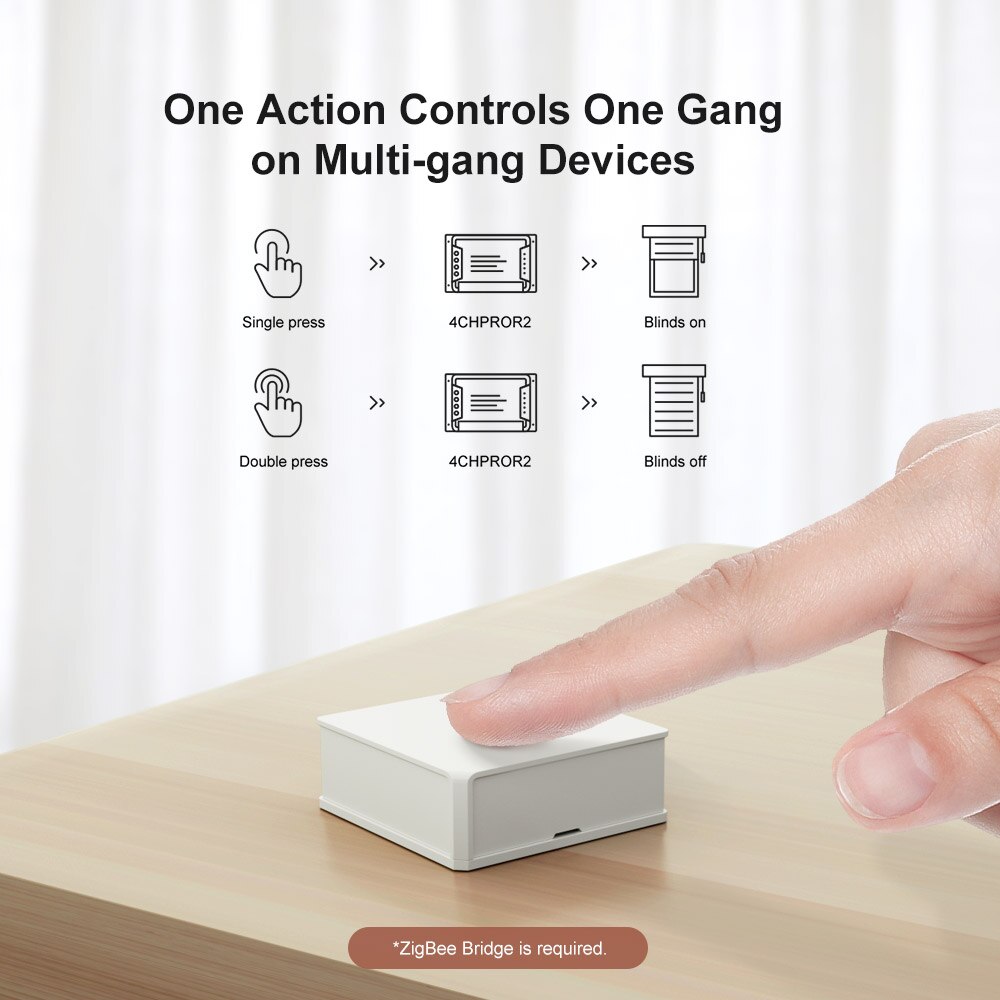 SONOFF SNZB 01 Zigbee Wireless Switch Work with Sonoff Zigbee Bridge Hub ZBbridge, eWeLink App, Zigbee Smart Home Security Kit