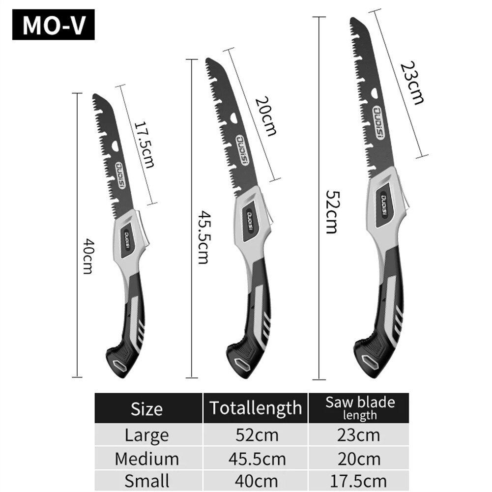 400/455/520mm Folding Saw Heavy Duty Extra Long Blade Hand Saw SK5 Japanese Saw Hacksaw Garden Pruning Trimming Woodwork Cutting