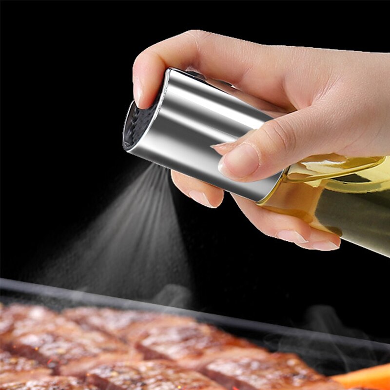 100Ml Bakken Glas Olie Spray Fles Olie Rvs Glas Olijf Pomp Koken Gereedschap Bbq Kookgerei Gadget Saus Azijn spuit