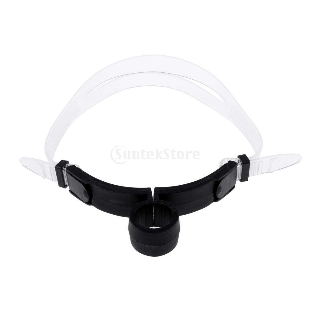 Front Snorkel for Swimmers Swimming Training Center Mount Comfort Silicone Mouthpiece Swim Snorkel Tube W/Adjustable Head Strap