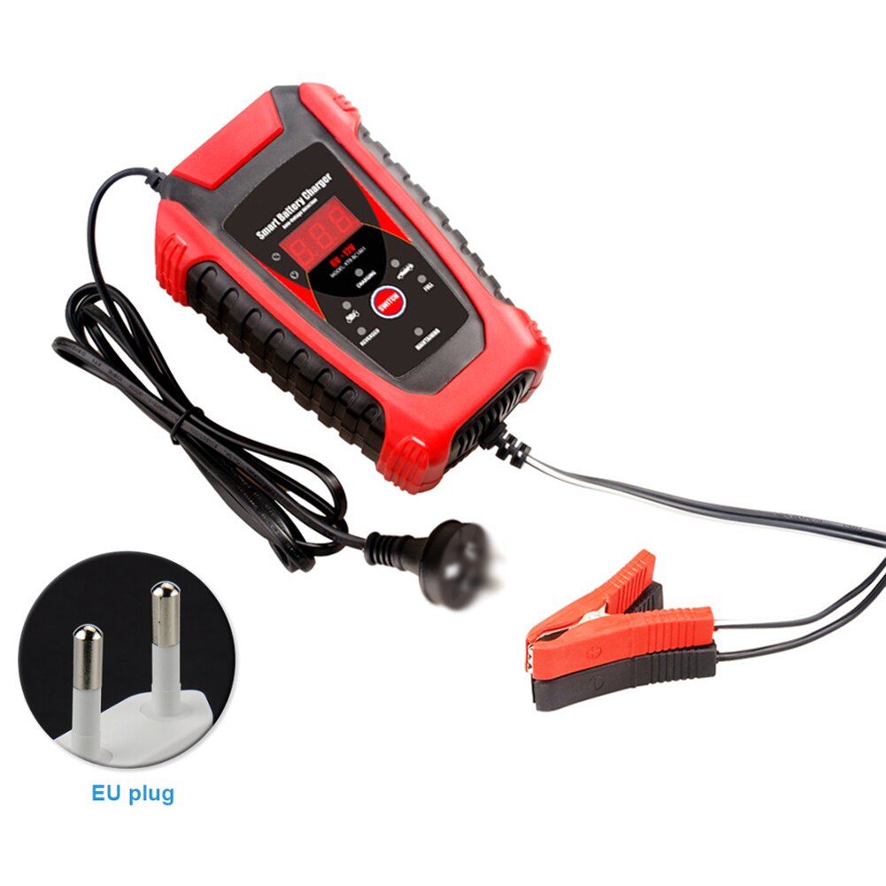 Automotive Smart Portable Lawn Mower Maintainer Motorcycle Accessory Multifunctional 6V 12V Digital Display Car Battery Charger