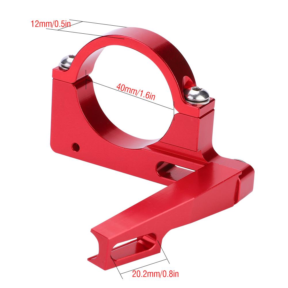 Adjustable UltraLight Mountain Bike Front Derailleur Braze-on Adapter 40mm Folding Bicycle Front Derailleur Clamp Convertor: Red