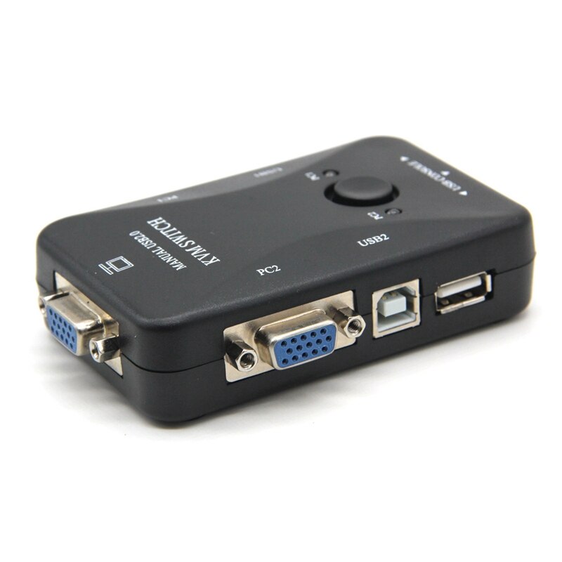 Usb Kvm Switch Switcher 2 Port Vga Svga Switch Box Usb 2.0 Mouse Keyboard 1920X1440 Switch Box