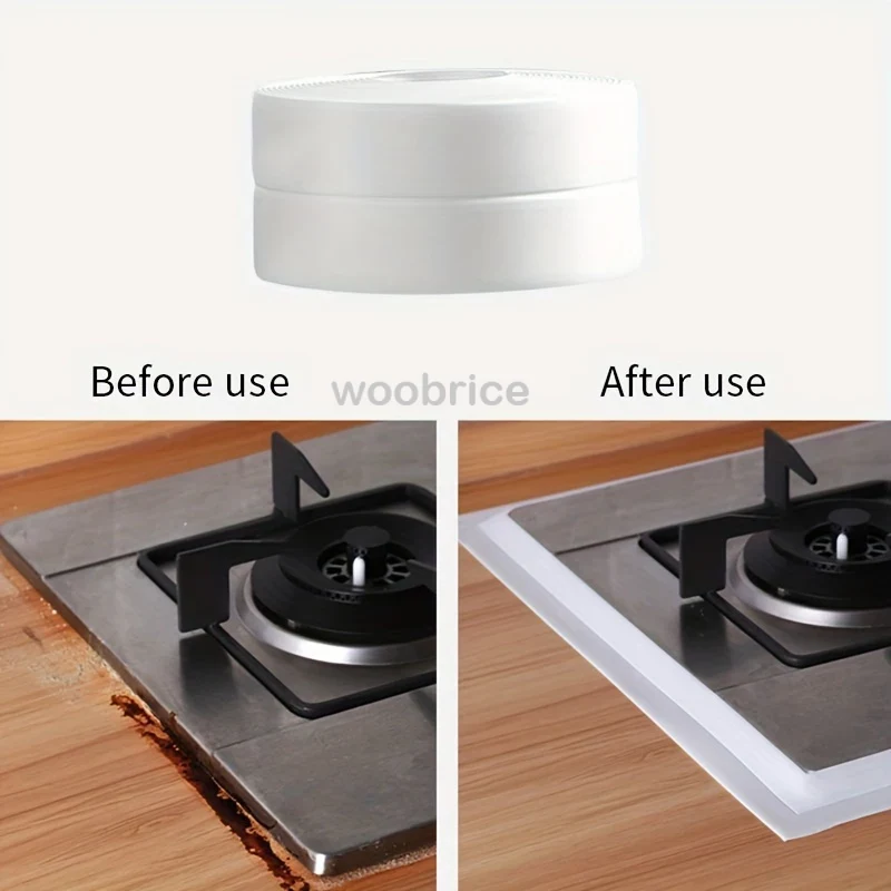 Afdichtingstape voor badkamer en keuken, waterdichte randtape voor in de badkamer, schimmelwerende kit, afgedichte waterdichte isolatietape, sticker