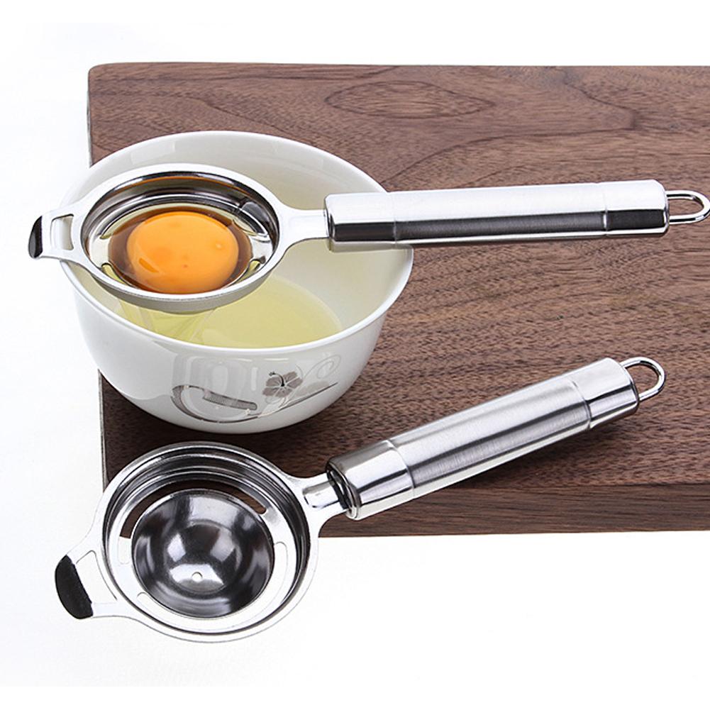 Egg White Separator Egg Yolk Separator Egg Filter Stainless Steel Kitchen Gadget Egg Separator #SO
