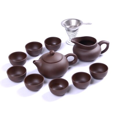 Kung Fu Tea Set Yixing Teapot Handmade Purple Clay Tea Pot Cup Set ,Zisha Ceramic Chinese Tea Ceremony: 02