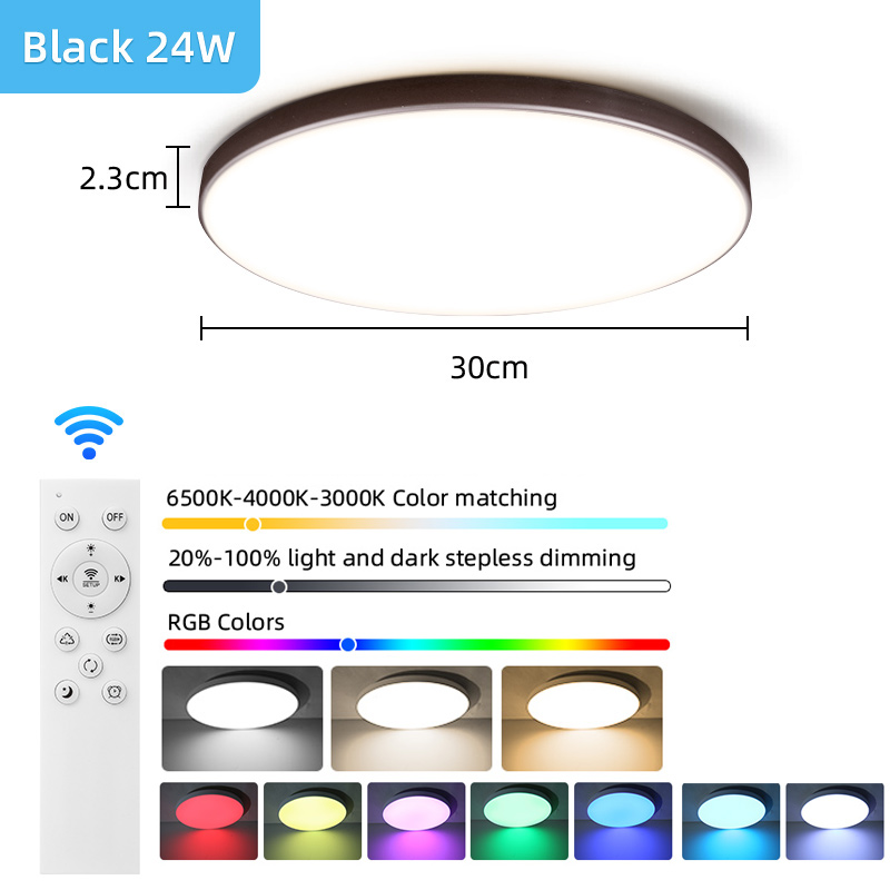 Ultra-Dunne Led Plafondlamp AC85-265V Indoor Badkamer Lamp Led Plafondpaneel Voor Woonkamer Slaapkamer Stofdichte Led Plafondlamp: M / Bordeaux