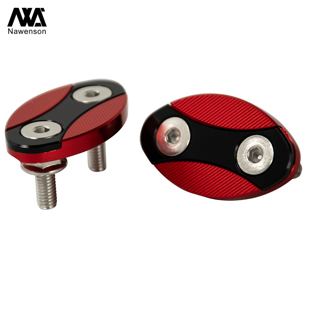 Für BMW S1000RR , Motorrad Spiegel Block aus Platten, Aluminium Spiegel Basis Abdeckungen in Paar: rot