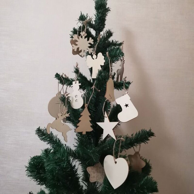 Decorazioni natalizie appese ornamenti in legno non finiti ornamenti in legno di natale appesi abbellimenti artigianato