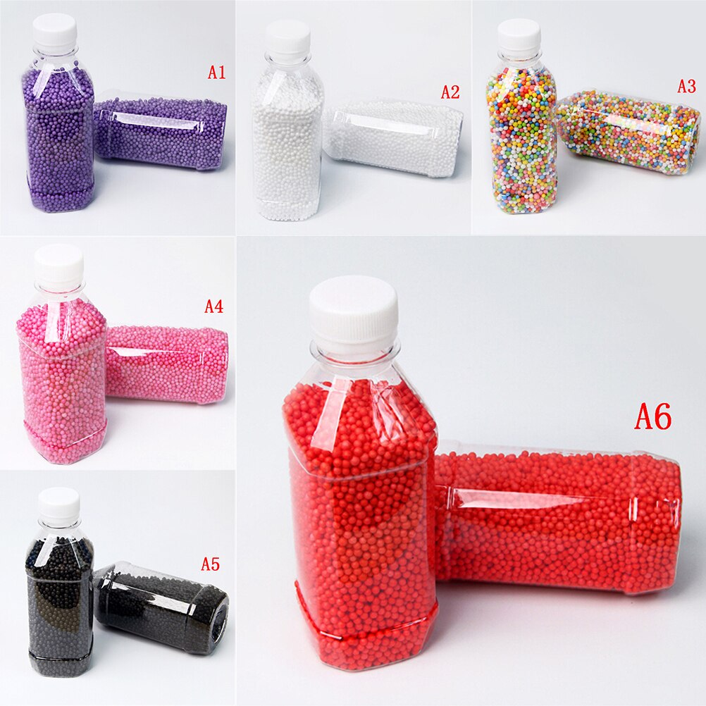 Mini billes en mousse plastique polystyrène | 1 bouteille, Mini billes de perles, bricolage, couleurs assorties, pour décorer les fournitures d'événements et fêtes, décoration