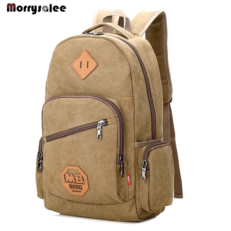 Mochila escolar masculina de lona, bolsa escolar de ombro com grande capacidade para viagem, estilo vintage 2020