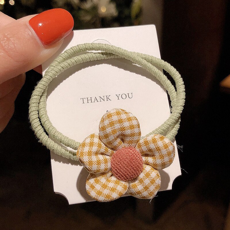 Baby Mädchen Elastische Haar Bands Kleine Blumen Haar Zubehör freundlicher Haar Tragen freundlicher Haar Ring Kopfschmuck Haar Styling Werkzeuge