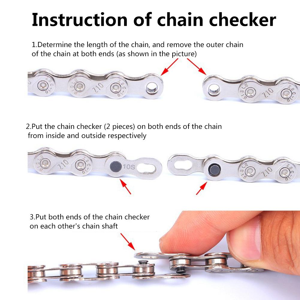 Multi-Functional 6in1 Bicycle Chain Wear Indicator Checker Mountain Road Bike Chains Gauge Measurement Ruler Cycling Repair Tool