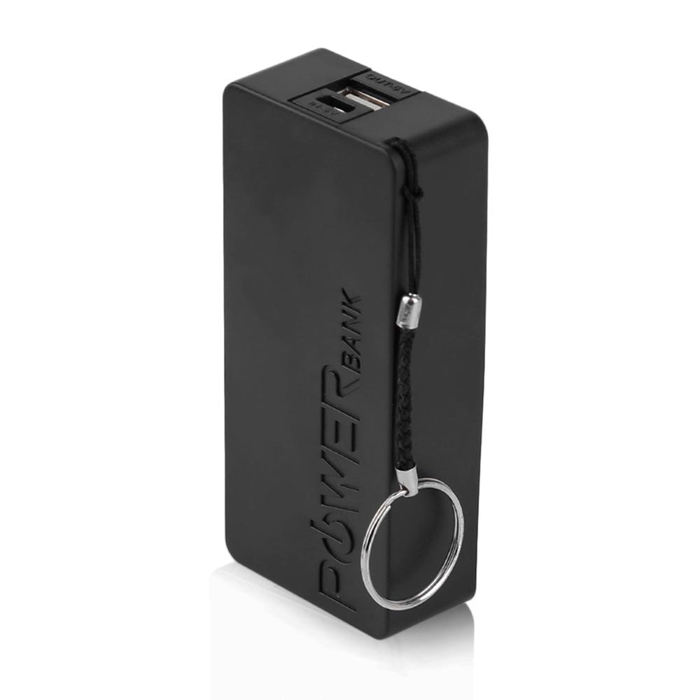 Scatola DIY Power Bank - 5600mAh 5V USB - Custodia Portatile Esterna per Batteria: nero
