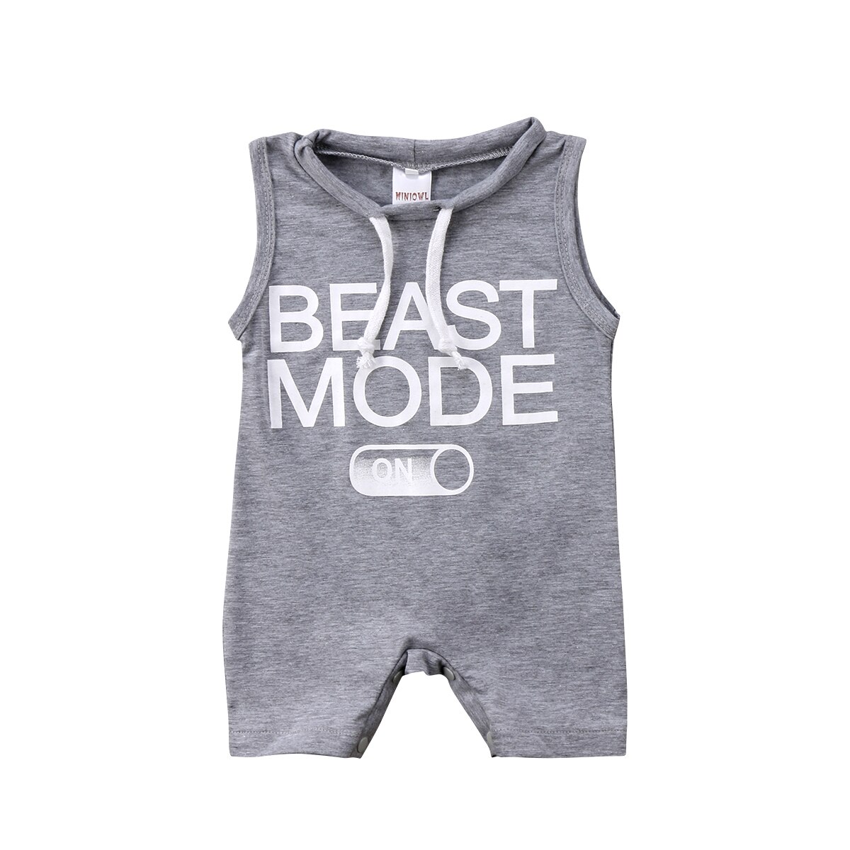 Emmababy Zomer Kids Baby Boy Romper Mouwloze Cool BEAST MODE OP Gedrukt Romper Losse Jumpsuit Speelpakje Outfits Kleding