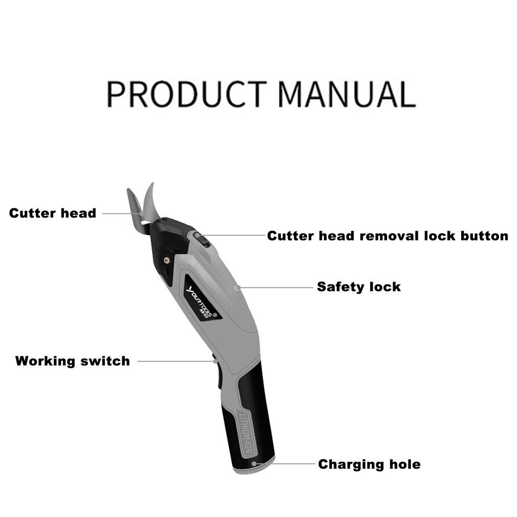4V Cordless Electric Fabric Scissors Leather Cloth Sewing Scissor Electric Cutting Rechargeable Handheld Cutter Tool