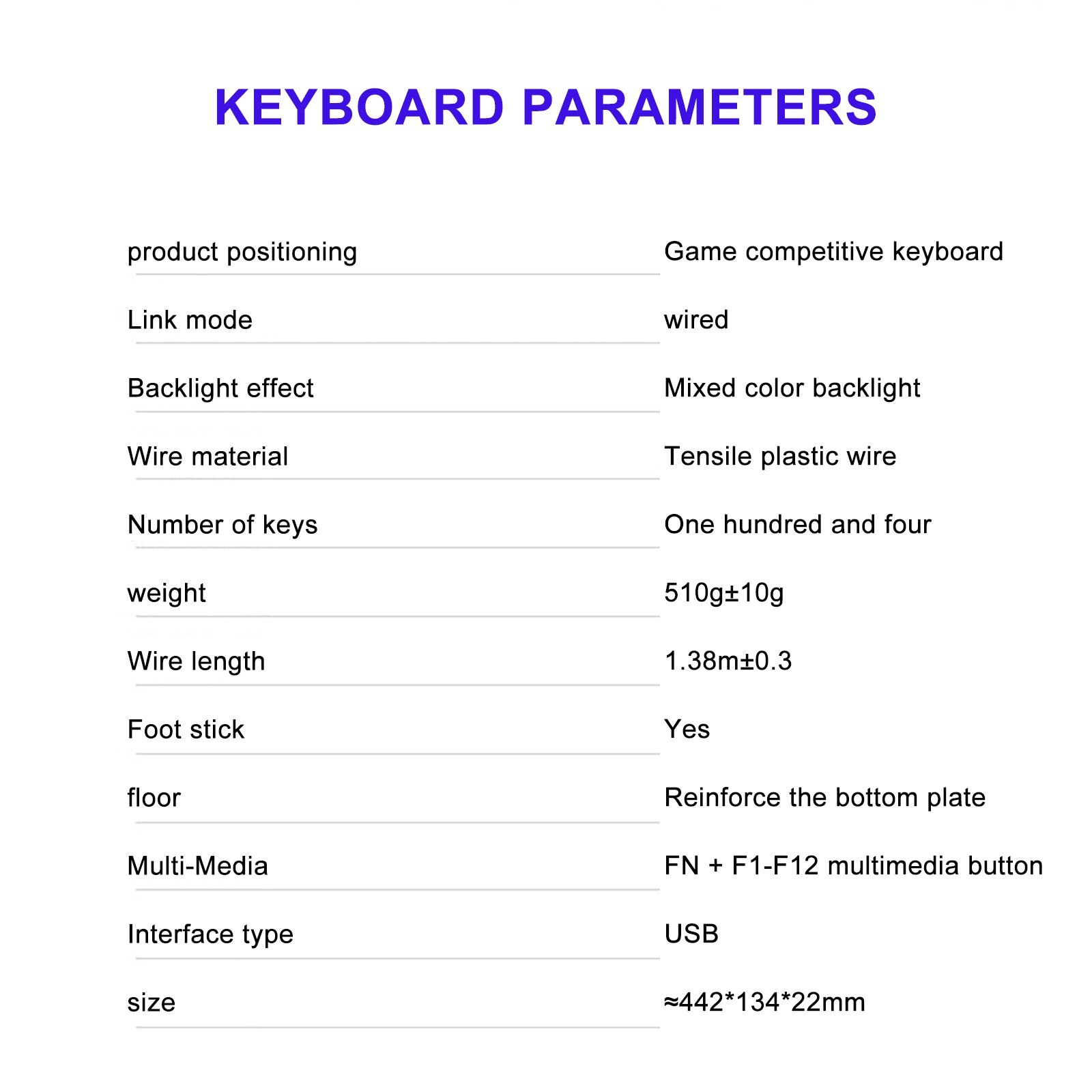 LED Backlit USB Gaming Keyboard Mechanical Keyboard For Computer Gaming Keyboards Wired
