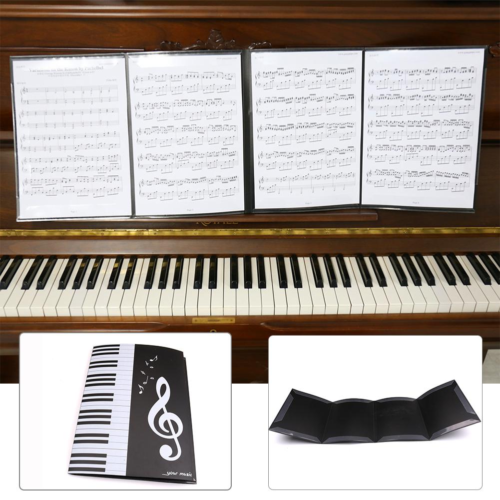 Opvouwbare Muziek Vel Score Map Houder A4 Size Uitgebreid Piano Score Bestandsmap Muziek Accessoires