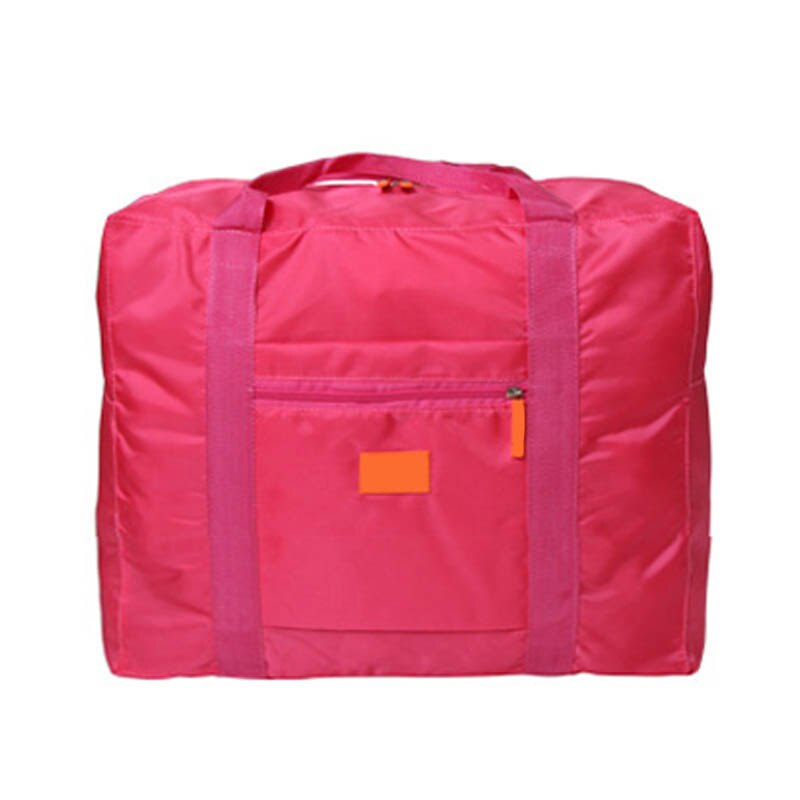 Waterproof Nylon Folding Foldable Home Travel Package Men Women Storage Bag SMR88: Rose Red