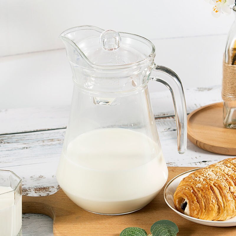 Värmebeständigt kallvattenflaska för att skicka 6 koppar glaskanna hem stor kapacitet tekanna juice slips kruka vatten kopp glas koppar