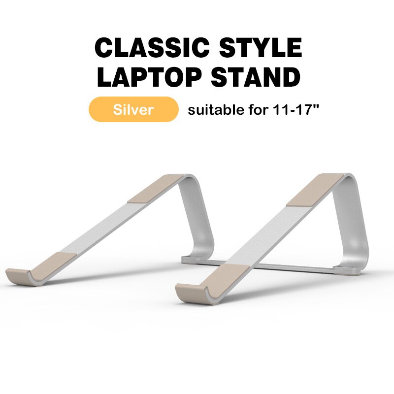 Laptop Stand Simple Aluminum Tablet Holder Universal for Apple MacBook Air Pro 11-17" Folding Office Notebook Portable: S-CLASSIC STYLE