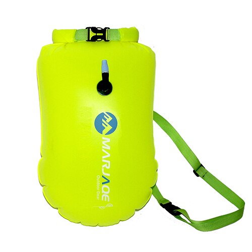 MARJAQE Inflatable floating bag outdoor portable waterproof bag storage swimming bag spot thick PVC 20L: Fluorescent Yellow