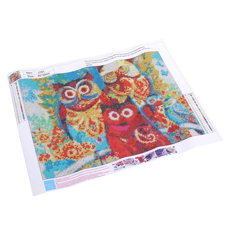 Cross Stitch Embroidery Kits Owl Animal Cotton Thread Painting DIY Needlework 5d Cross Stitch colorful Painted Collection