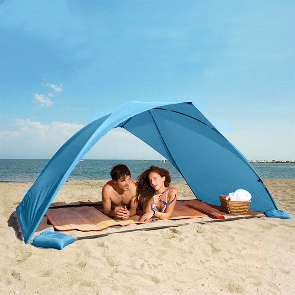 Tragbares outdoor-zelt mit uv-schutz für sommer, strand, camping, faltpavillon, offenes zelt für 2 personen, camping, wandern, sonnenschutz