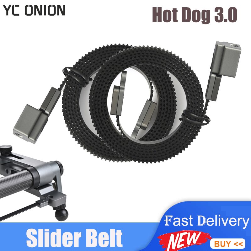 YC cipolla 2 confezioni generazione 3.0 Hot Dog Camera Slider sostituzione cinghia smorzamento idraulico per fotocamera DSLR Video Vlog telefono GoPro