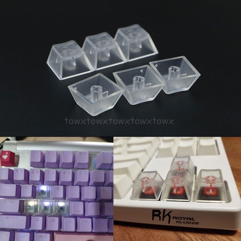 10Pcs Transparent ABS Keycaps Mechanical keyboard Keycaps Matte Backlit Keycaps J20 20