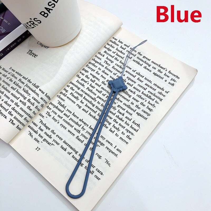 Chinese Knoop Siliconen Touw Vloeistof Korte Mobiele Telefoon Lanyard Houder Telefoon Pols Bandjes U Disk Sling Siliconen Mobiele Telefoon Touw: Blue