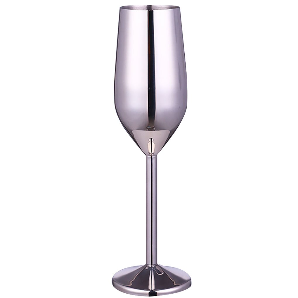 1 Pc Rvs Bar Beker Wijn Glas 220Ml Champagne Cup Metalen Cocktai Goblet Voor Bar Restaurant Bar Accessoires: 01