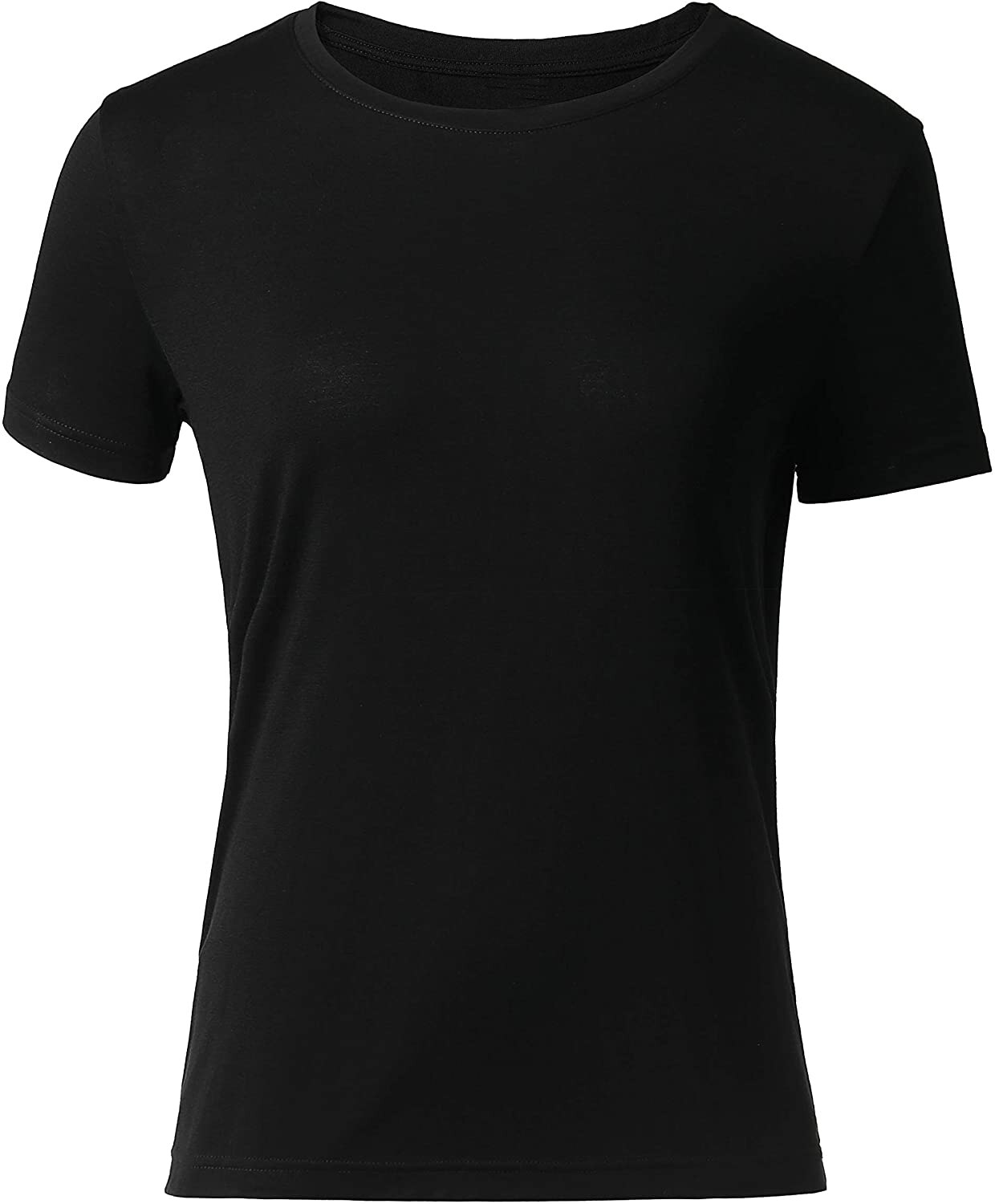 100% Merino Wol T-shirt Vrouwen Base Layer Merino Wol Shirt Lichtgewicht Dagelijks Korte Mouw Ademend Zachte Geen Jeuk Euro size: Euro Size L