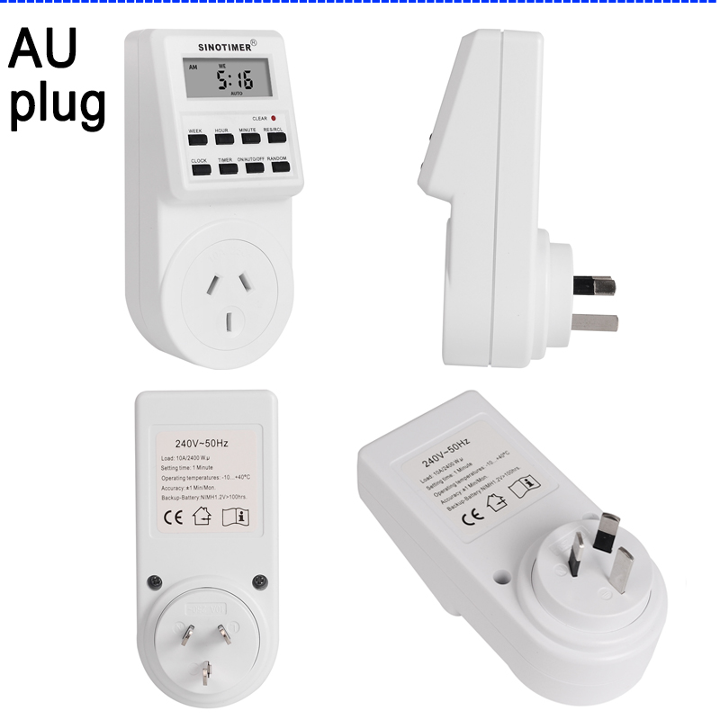 Uk Plug Digitale Wekelijkse Programmeerbare Elektrische Muur Plug-In Stopcontact Tijdschakelaar Outlet Tijd Klok 220V 110V Ac