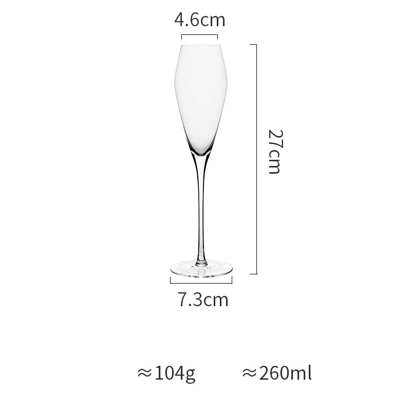Rainbow plated Lead-free crystal glass cup Inclined mouth wine glass cocktail glass Champagne glasses goblet party Drinkware: Transparent 260ml
