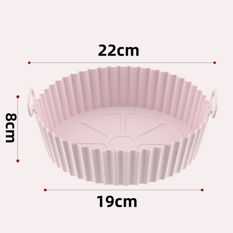 Plateau de cuisson de four réutilisable, friteuse à Air, moule rond en Silicone, Pizza poulet frit, panier en Silicone, poêle antiadhésive, accessoires de cuisson