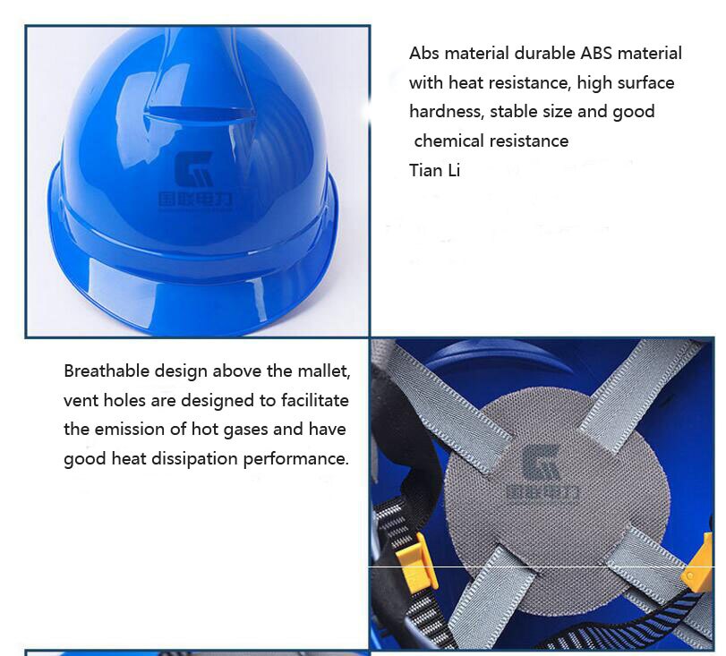Power construction helmet high-intensity labor protection protective helmet FRP helmet