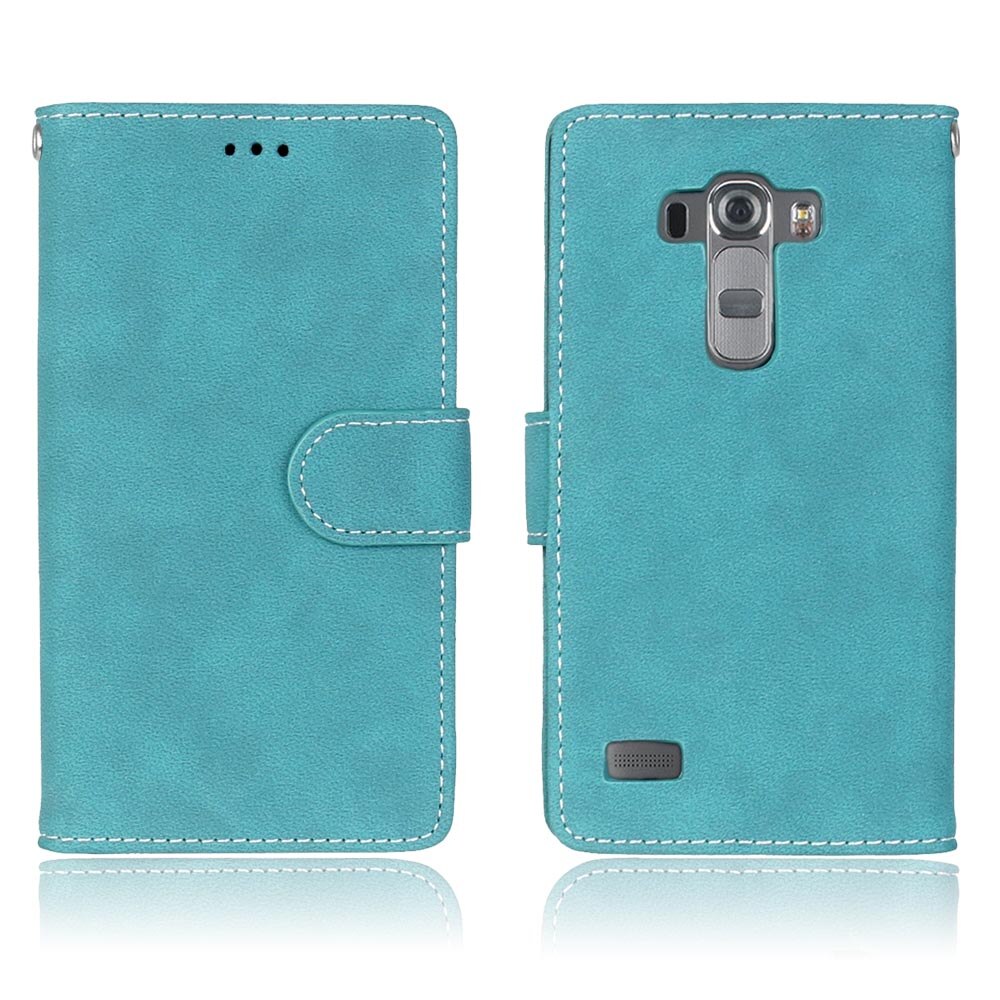Retro Filp Leather Wallet Stand Phone Case for LG G4 Beat G4S H736 H735 Covers with Card Holder Stand Cover for LG G4 Beat Bags: Blue