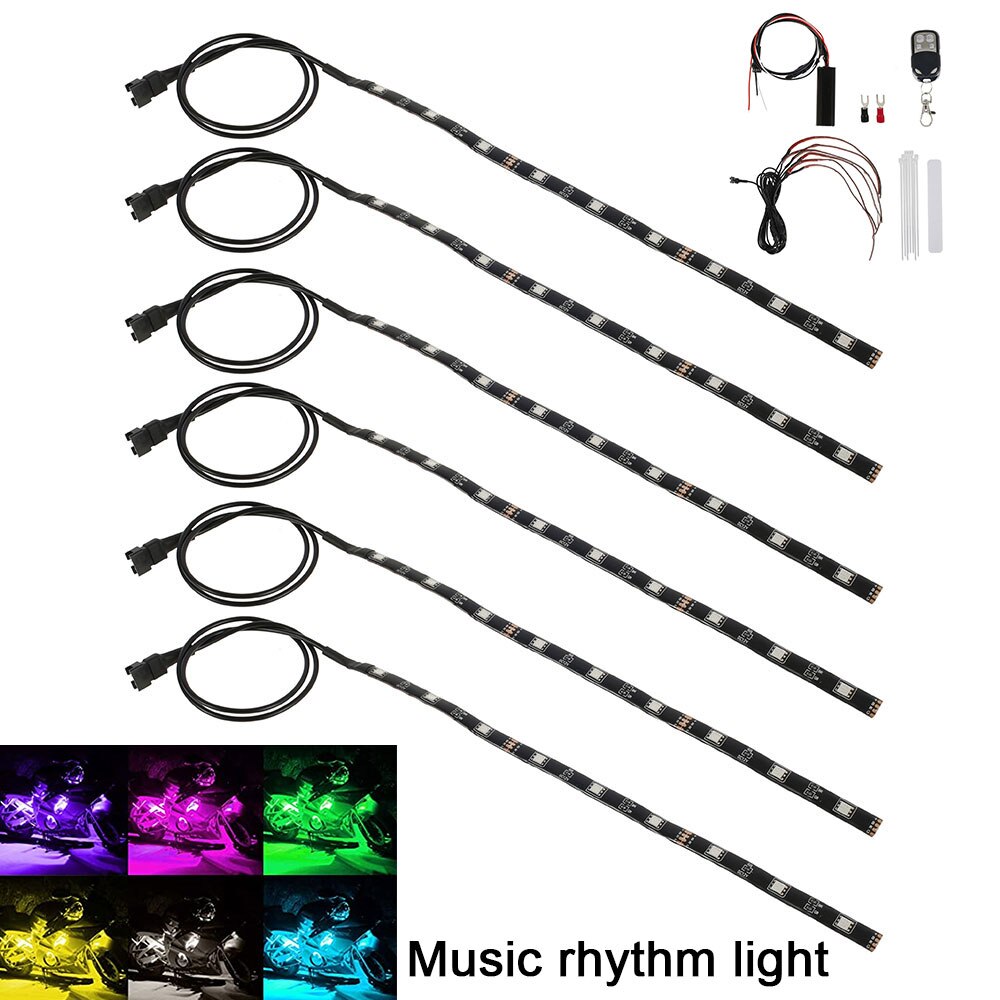 Lumières de décoration de moto avec télécommande sans fil LED, roue de moteur, kit d'éclairage de Style néon