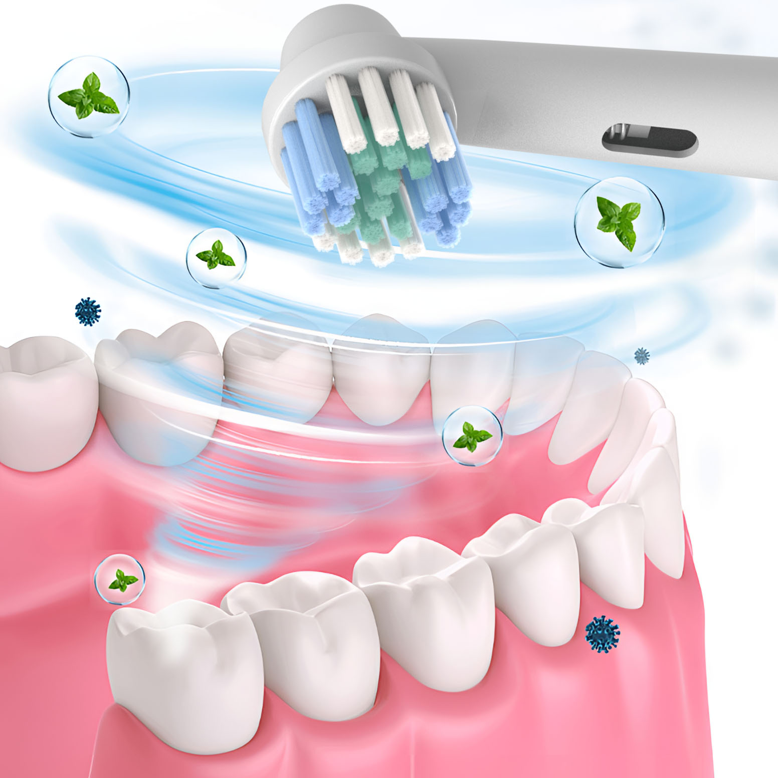 Elektrische Tandenborstel Roterende Ronde Kop Volwassen Zachte Borstelharen Inductie Automatische Heren En Dames Koppels Set Compatibel Met Orab