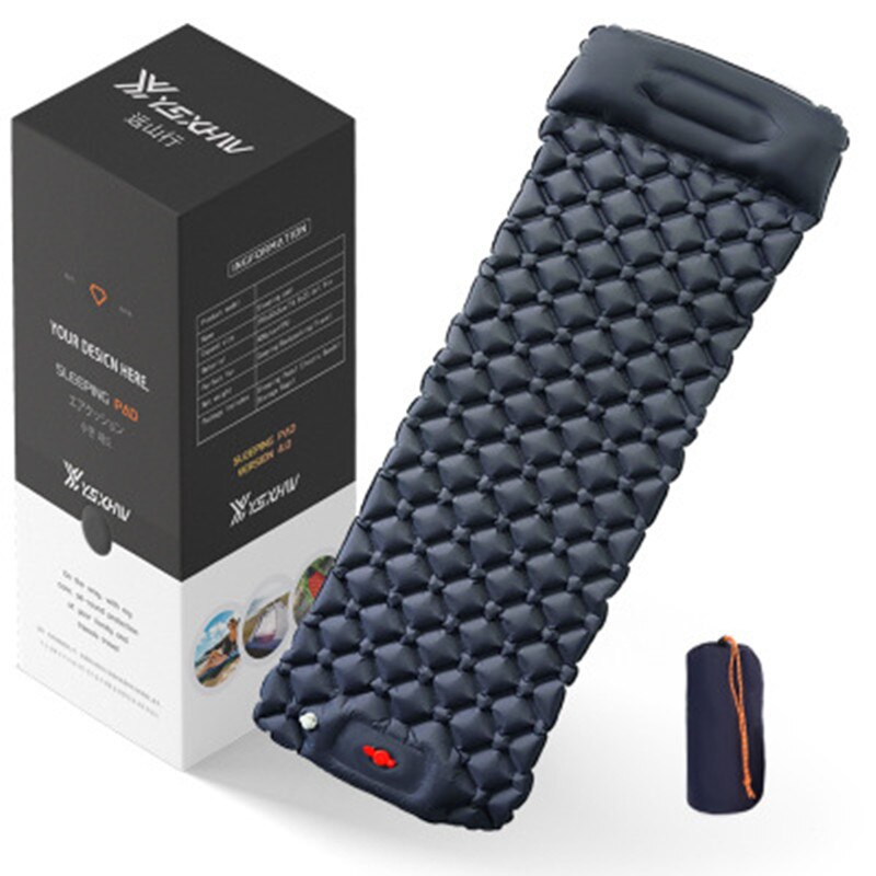 Ultra-light Inflatable Cushion Outdoor Hiking Tent Built-in Sleeping Pad Press Inflatable Mattress