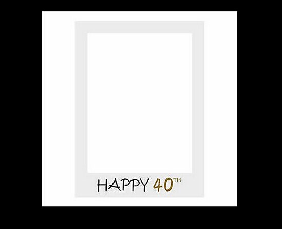 18th 21st 30th 40th 50th 60th 90th Happy Birthday Photo Frame Party Props Paper Supply Accessory: 40th