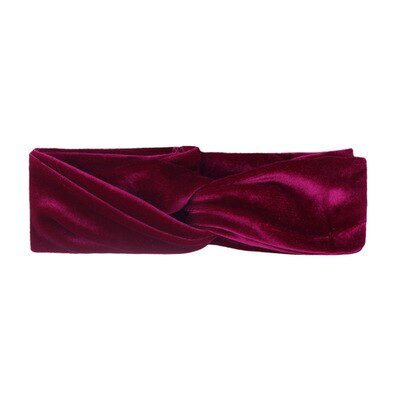 Baby Headbands Turban Gold Velvet Hairbands Newborn Baby Turban Infant Toddler Elastic Hair Bands Baby Girl Hair Accessories: Fuchsia