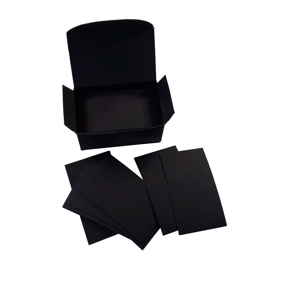 100 Pcs/lot White Black Kraft Paper Card Message Memo Wedding Party Thank You Cards Label Bookmarks Blank Kraft Name Card: Black